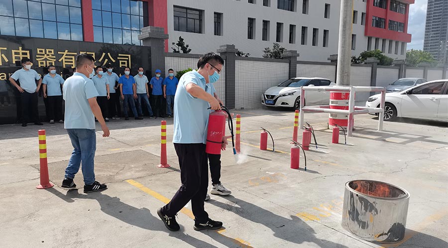 安全生產(chǎn)不松懈！金環(huán)電器開展消防應(yīng)急救援演練