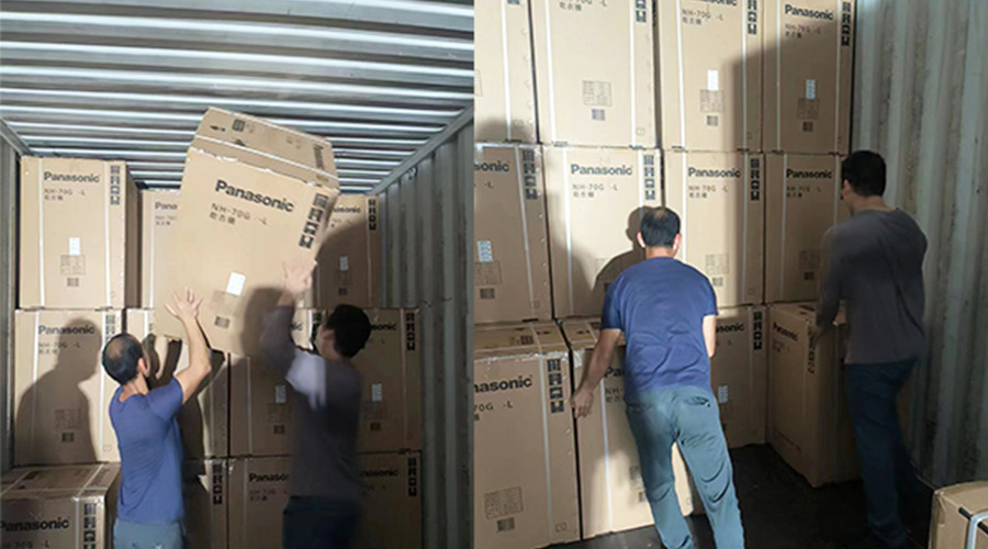 春節(jié)放假沖刺！加速度完成客戶松下衣物烘干機裝柜發(fā)貨