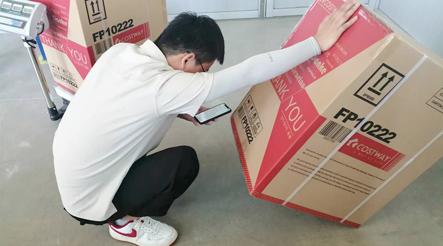 實(shí)況直擊！客戶北美COSTWAY開展衣物烘干機(jī)驗(yàn)貨